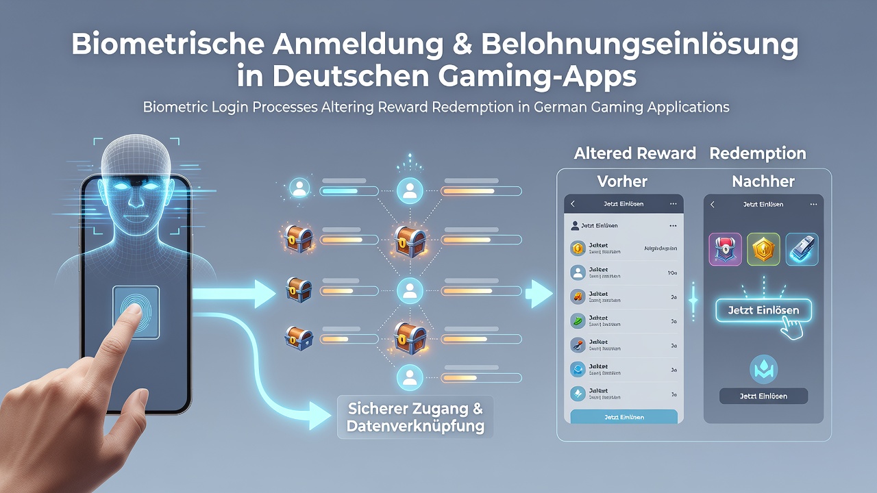 Darstellung einer erfolgreichen Bonus-Einlösung nach biometrischer Verifizierung in einer mobilen Gaming-Anwendung
