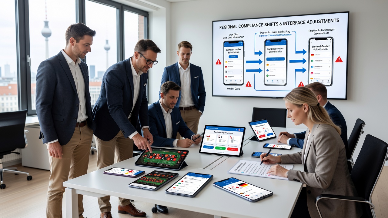 Mobile Live-Dealer-Interface mit angepassten Compliance-Elementen für deutsche Nutzer